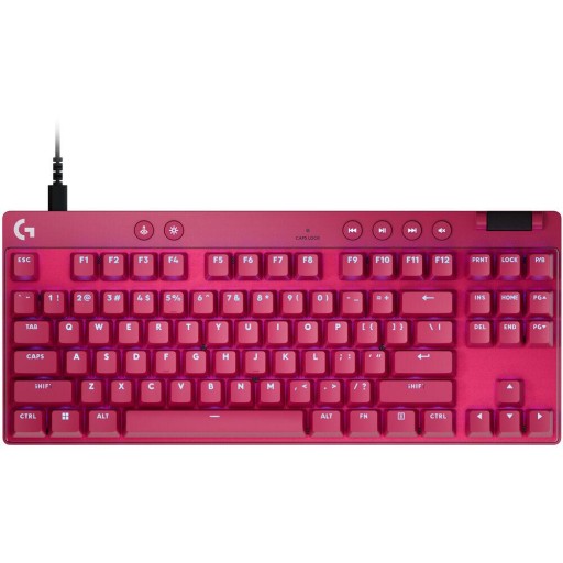 Logitech G Pro X RAPID TKL Magnetic Analog switches геймърска клавиатура розова
