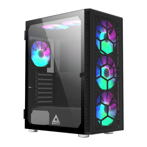 Montech X3 Glass RGB ATX кутия за компютър черен