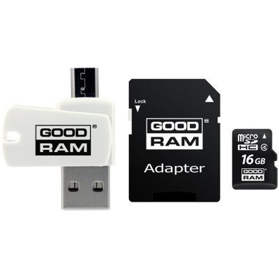 Карта памет GOODRAM All in one 16GB MICRO CARD class 4 + card reader