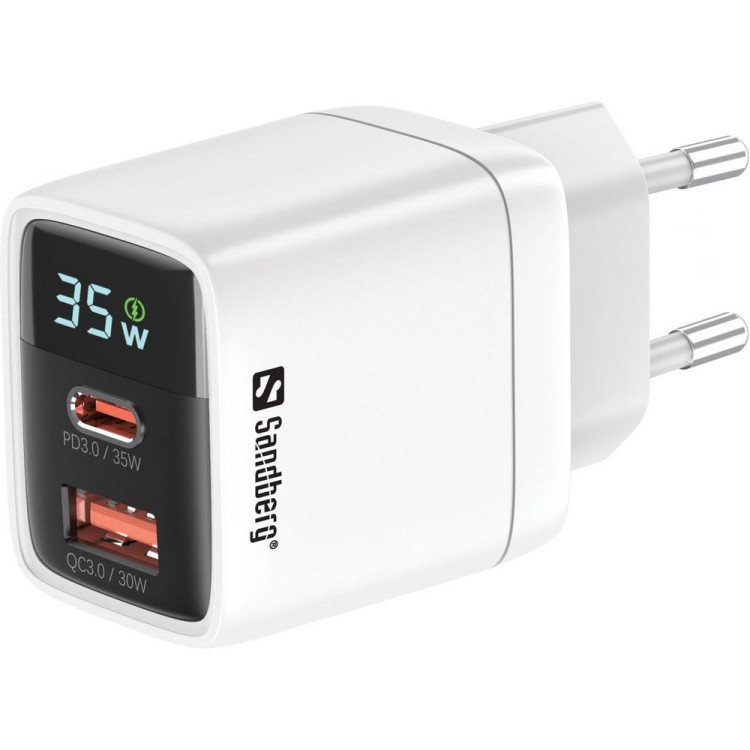 Зарядно 2in1, 1xUSB-C 1xUSB, 35W SNB-441-52