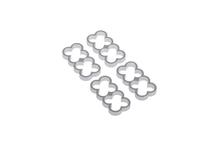 Alphacool Eiskamm Alu X8 - 4mm silver - 4 pcs