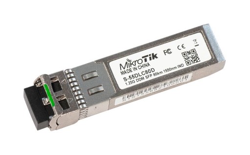 Mikrotik S-55DLC80D с двоен LC конектор SFP модул