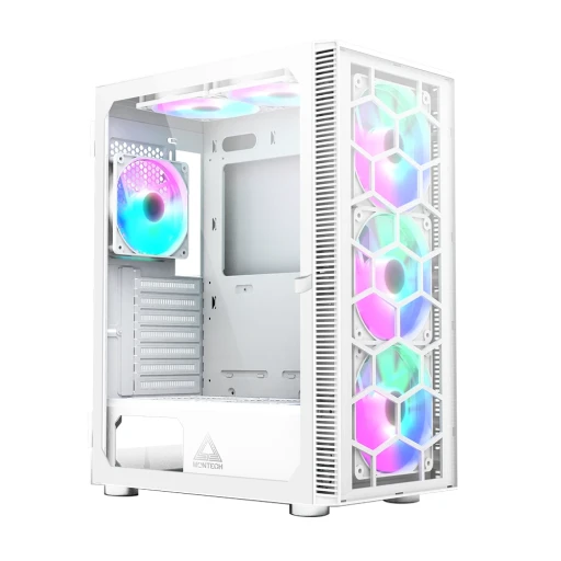 Montech X3 Glass RGB кутия за компютър бял