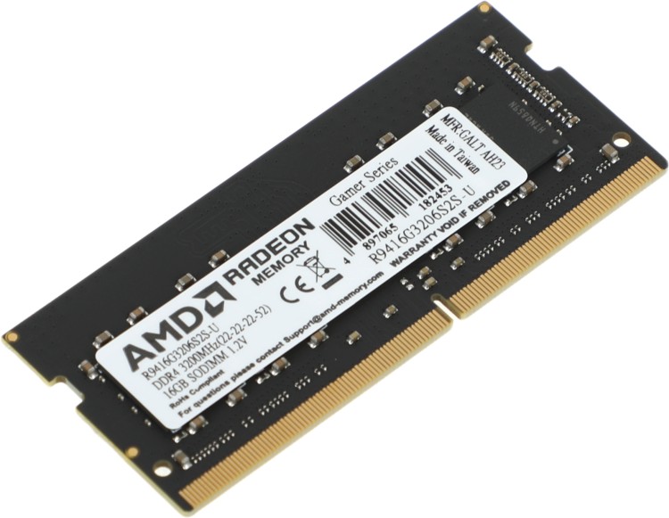 AMD 16GBGB DDR4 3200MHz SODIMM памет (R9416G3206S2S-U) на цена €28.12
