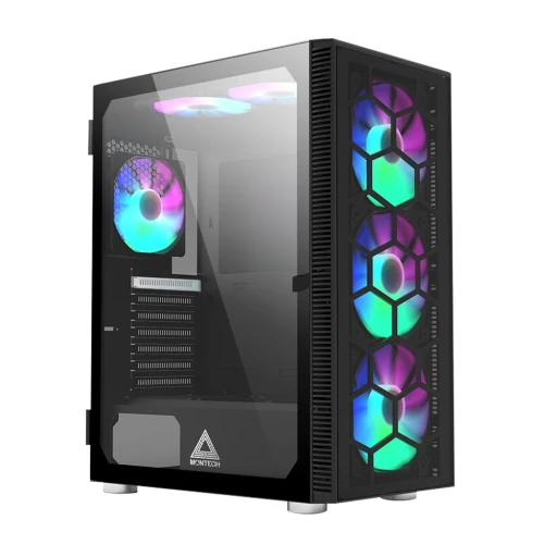 Montech X3 Glass RGB кутия за компютър черен