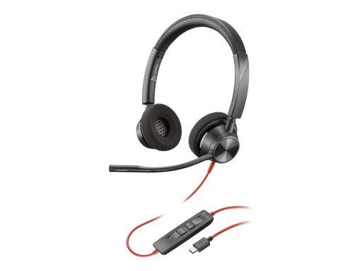 HP Poly Blackwire 3320 Stereo слушалки с микрофон черен