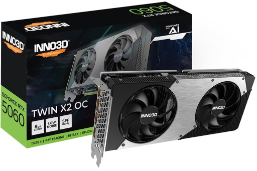 Inno3D RTX 5060 Twin X2 OC 8GB GDDR7 видео карта черен