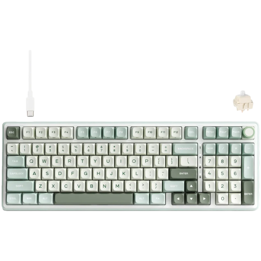 Royal Kludge RK R98Pro Sky Cyan геймърска клавиатура