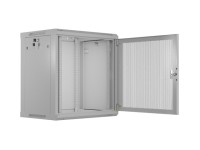 Lanberg rack cabinet wall mount 19" 12U 600x450 with perforated door стенен шкаф сив