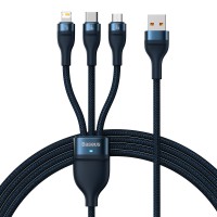 Baseus USB към Lightning, micro USB и USB Type С кабел 1.2 метра