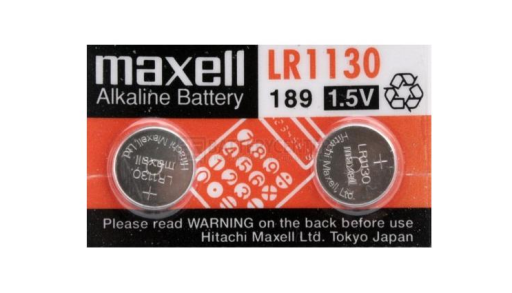 Бутонна алкална батерия LR-1130 ,2 бр. в опаковка, 1.55V MAXELL