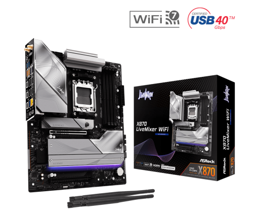Asrock X870 Livemixer Wi-Fi AM5 дънна платка