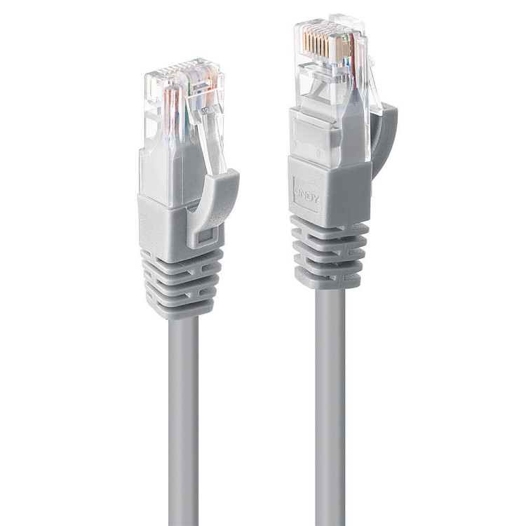 LINDY UTP мрежов кабел, Cat. 6, сив, 3.0 м LNY-48004