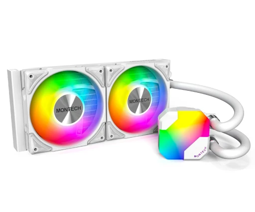 Montech Hyper Flow ARGB 240, CPU Liquid Cooler, White водно охлаждане