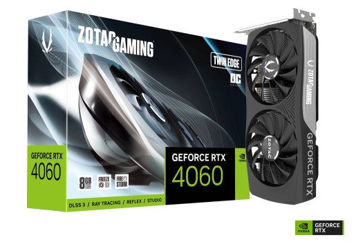 Zotac RTX 4060 Twin Edge OC 8GB GDDR6 видео карта черен