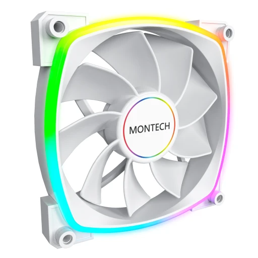 Montech AX140 PWM Fan, 140mm, ARGB, White вентилатор