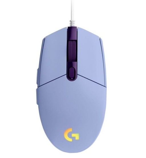 Logitech G102 Lightsync геймърска мишка лилав