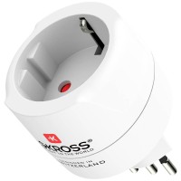 Skross адаптер EU към Siss+Italy+Brazil бял