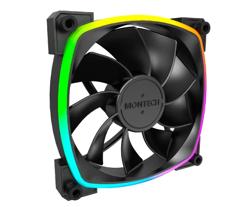 Montech AX120 PWM Fan, 120mm, ARGB, Black вентилатор