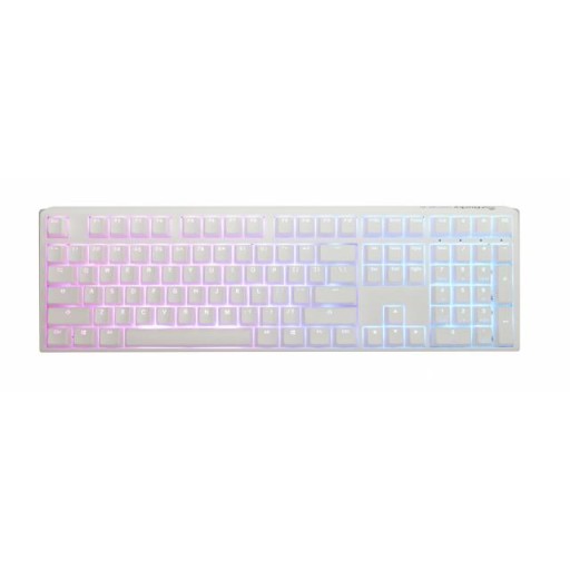 Ducky One 3 Pure White Full Size Hotswap Cherry MX Blue геймърска клавиатура