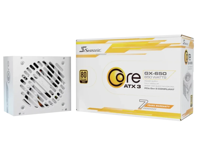 SeaSonic Core GX-650 650W ATX 3.1 захранване бял