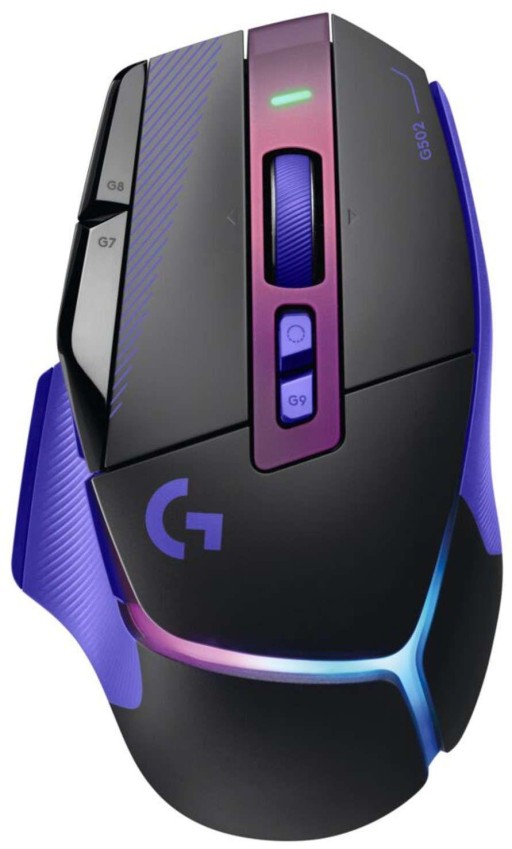Logitech G502 X Plus Lightsync RGB безжична геймърска мишка черен/лилав