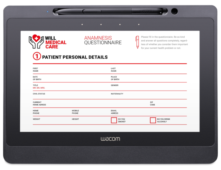 Wacom DTU-1141B + sign pro PDF Lite Signature Set таблет за подпис ...
