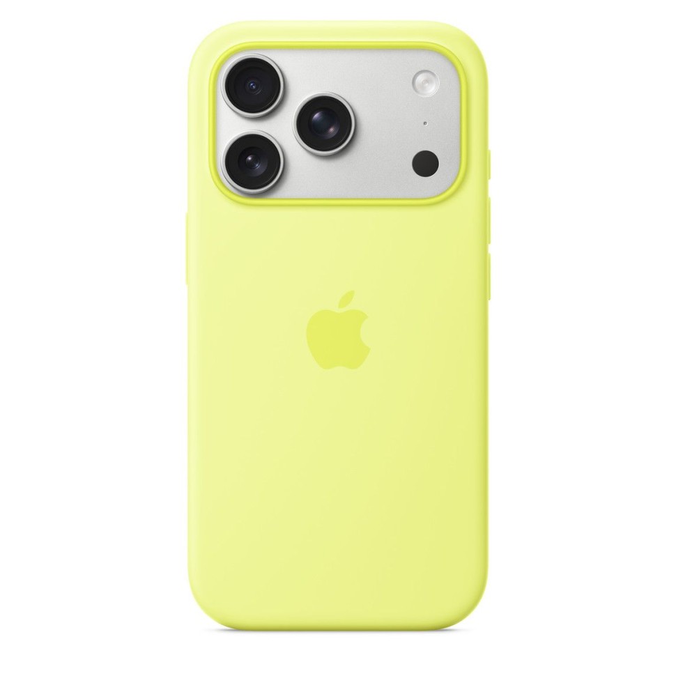 Apple iPhone 17 Pro Max Silicone Case with MagSafe - Neon Yellow ...