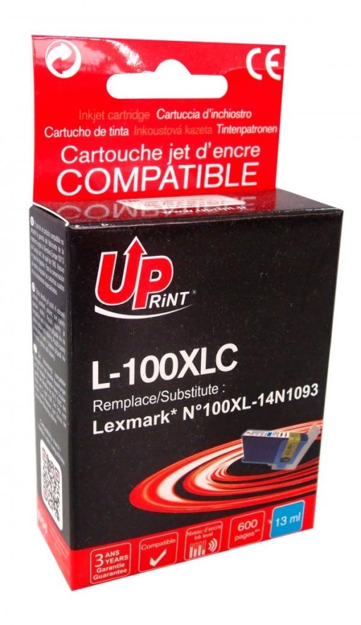 Мастилница заместител 14N1093, LEXMARK 100XL/Lex S305/S405/S505/S605/Pro705/Pro805, Cyan