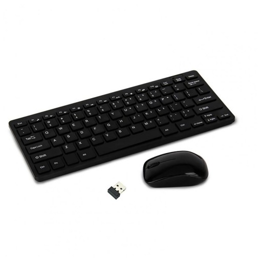 Комплект мишка и клавиатура, Безжични, Bluetooth K03 черен