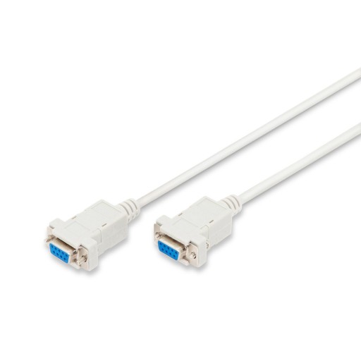 Digitus  Кабел RS-232 сериен кабел, DB9, F/F, нул-модем, бежов, 1.8 м AK-610100-018-E