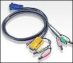 ATEN 2L-5302P KVM кабел HD15 M + 2x PS2 M + 2 Audio plugs 1.8 м