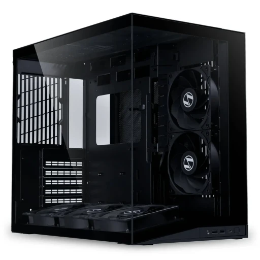 Lian Li O11 Dynamic Mini V2 + 5 Вентилатора, Mini-Tower - White кутия за компютър черен