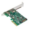 PCI-E card 2 x USB3.1 A+C ports платка адаптер