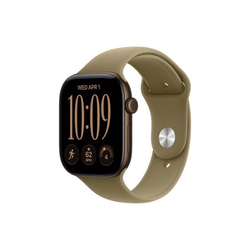 Apple Watch Series 12 Cellular 42mm Dark Bronze Aluminium Case with Olive Sport Band - S/M