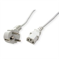 Захранващ кабел Schuko към IEC C13 1.8 метра бял