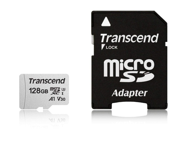 Transcend 128GB microSD UHS-I U3A1 карта памет + адаптер