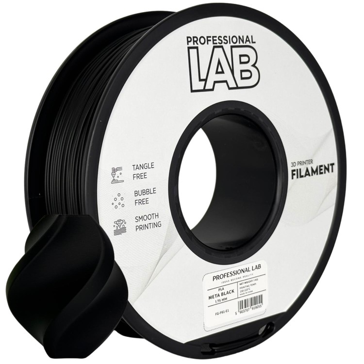 Professional Lab Filament PLA meta black 1.75mm 1kg. 3D филамент