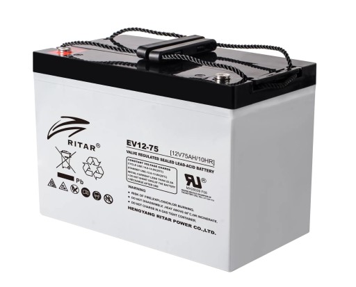 Оловна акумулаторна батерия Ritar EV12-75 12V/75Ah, 260x169x211mm M6