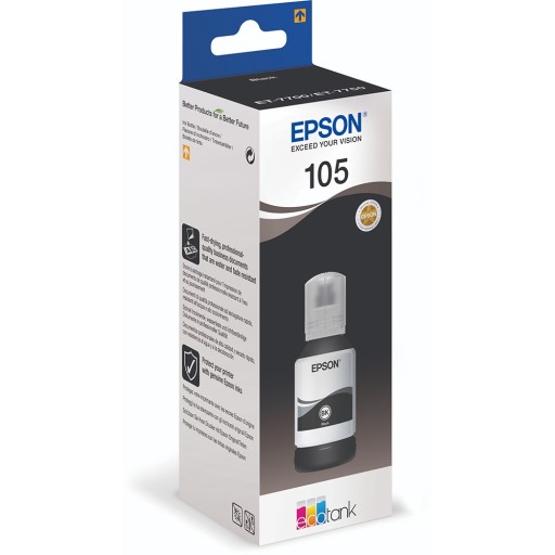 Epson 105 EcoTank Pigment Black ink bottle консуматив