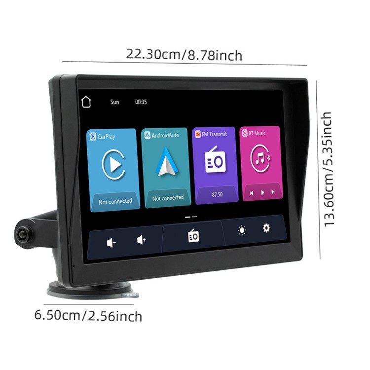 Преносим дисплей X5590R CarPlay, Android Auto, за автомобил