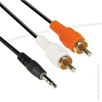 Аудио кабел 3.5mm Stereo M / 2x RCA M CV212 5 метра