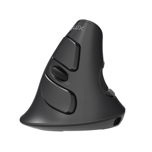 Delux M618G DB Bluetooth+Wireless вертикална мишка черен