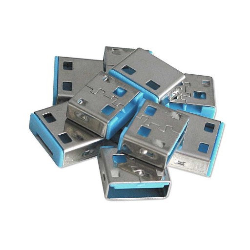 LINDY LNY-40462 Допълнителни USB порт блокери за заключваща система Lindy, сини, 10 бр.