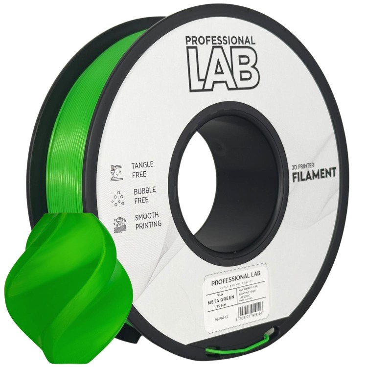 Professional Lab Filament PLA meta green 1.75mm 1kg. 3D филамент