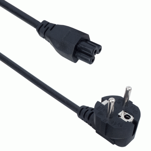 Захранващ кабел IEC C5 към Schuko 3 метра черен