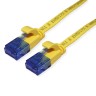 Мрежови кабел UTP Cat.6A (Class EA) extra-flat жълт 1 метър Roline