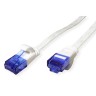 Мрежови кабел UTP Cat.6A (Class EA) extra-flat бял 1 метър Roline