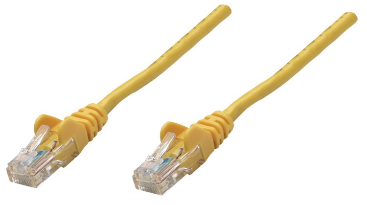 Мрежови пач кабел LAN UTP, CAT 6, 24AWG, 0.25 m жълт