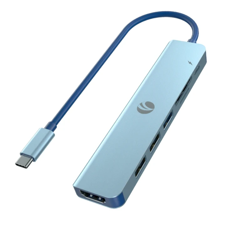 VCom Docking Station CUE18 7 в 1 докинг станция